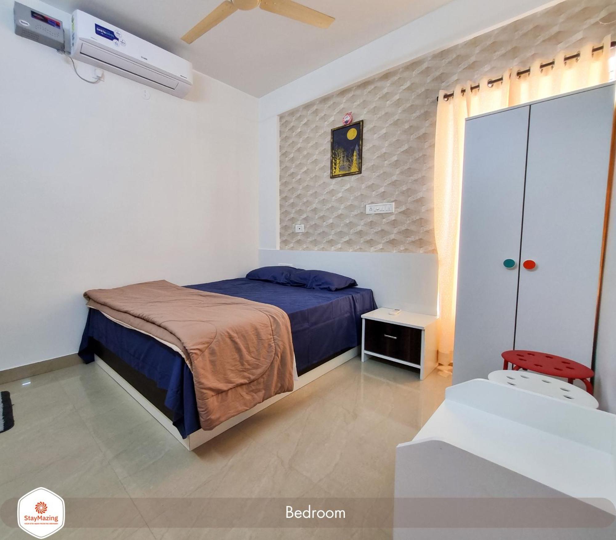 Staymazing-1,2 & 3 Bhk Ac In Hebbal-5mins To Manyata-30mins To Airport Apartment *